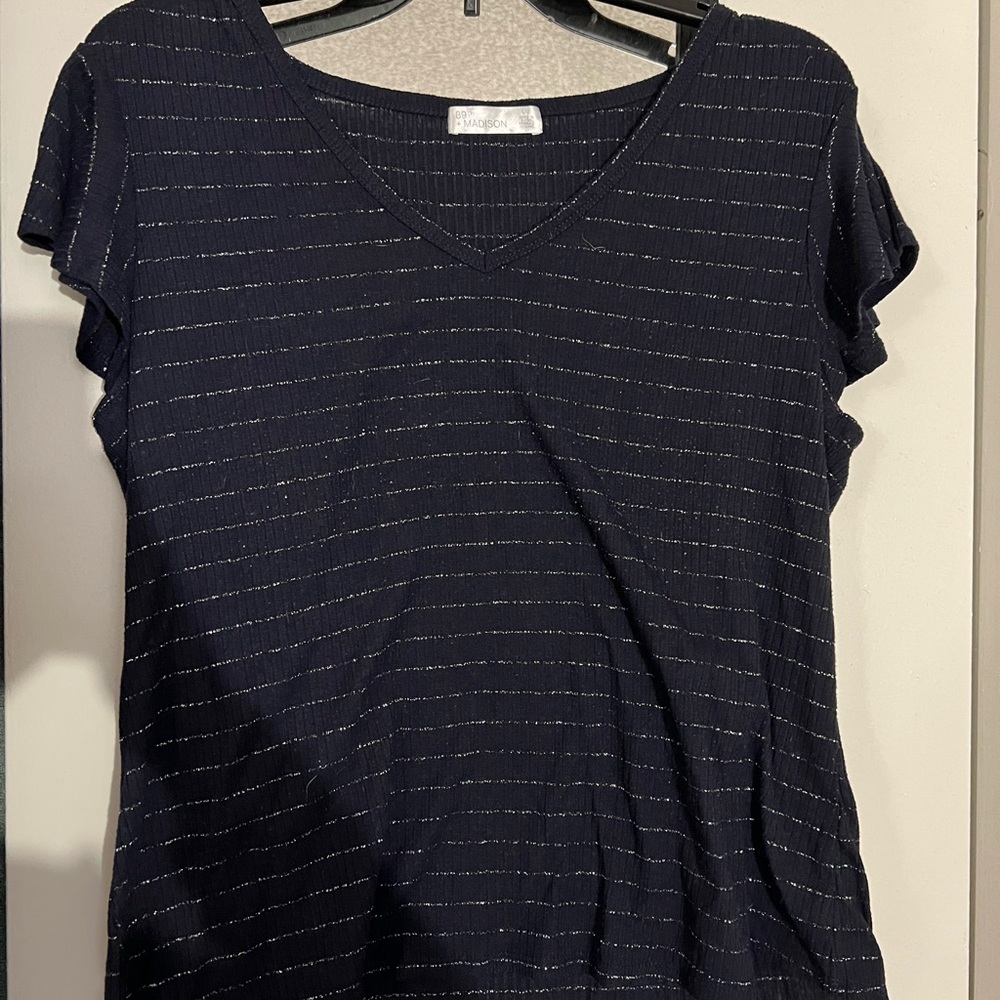 Women's Navy Striped Top